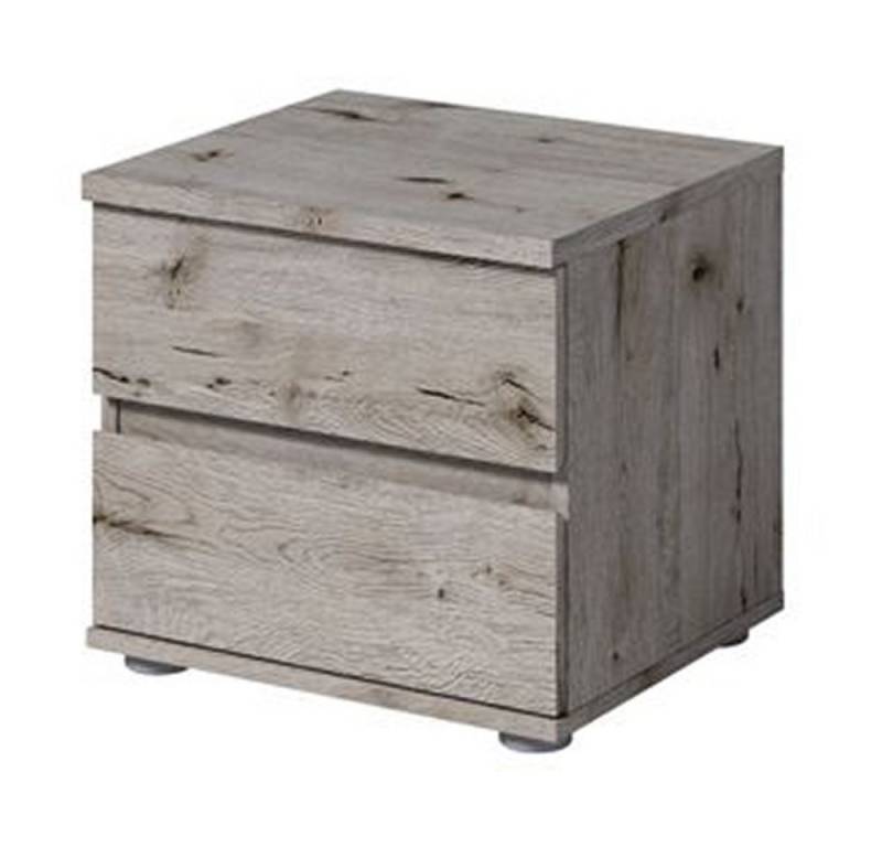 Lomadox Nachttisch TORTONA-166, Nachtschrank 2er Set, 2 Schubladen, Eiche von Lomadox