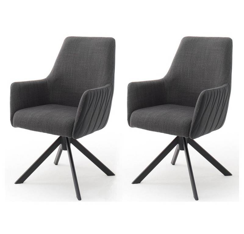 Lomadox Stuhl SVELVIK-05, Moderne Esszimmerstühle 2er Set in anthrazit, B/H/T ca. 60/92/65 cm von Lomadox