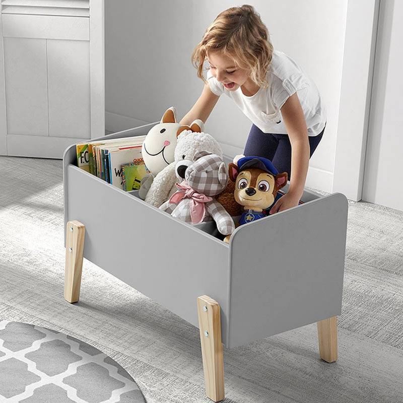 Lomadox Aufbewahrungsbox SLIGO-12, grau lackiert Kiefer massiv 80x48x39cm von Lomadox