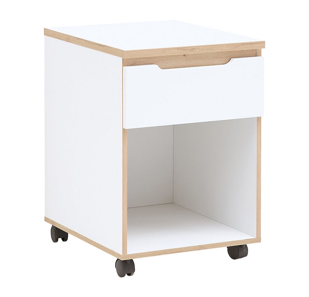 Lomadox Rollcontainer MANRESA-36-WHITE, Container in weiß mit Eiche, grifflos Lomadox Rollcontainer MANRESA-36-WHITE, Container in weiß mit Eiche, grifflos von Lomadox