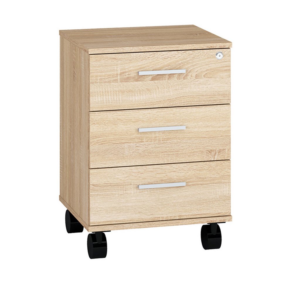 Lomadox Rollcontainer ORLEANS-131, Büro Container Eiche oberer Schubkasten abschließbar 45,5x60x40,3 cm Lomadox Rollcontainer ORLEANS-131, Büro Container Eiche oberer Schubkasten abschließbar 45,5x60x40,3 cm von Lomadox