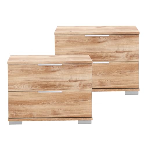 Lomadox Schlafzimmer 2er Set Nachttisch Nachtschrank in Plankeneiche Nb., B/H/T ca. 52/40/38 cm Lomadox Schlafzimmer 2er Set Nachttisch Nachtschrank in Plankeneiche Nb., B/H/T ca. 52/40/38 cm von Lomadox