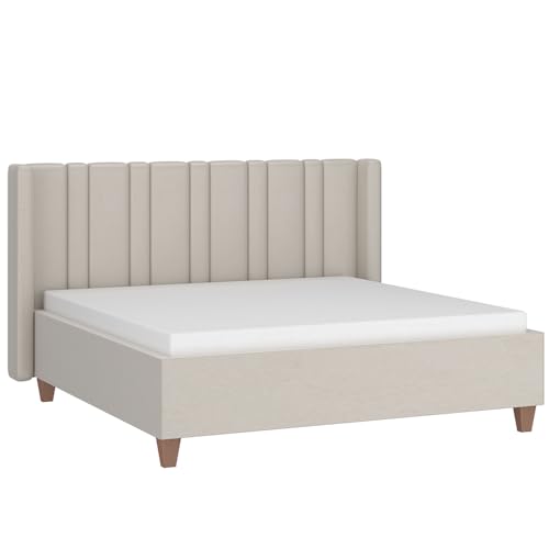 Lomadox Schlafzimmer Bett Liegefläche 160x200 cm in Samtbeige, mit aufklappbaren Bettkasten - Lomadox Schlafzimmer Bett Liegefläche 160x200 cm in Samtbeige, mit aufklappbaren Bettkasten - von Lomadox