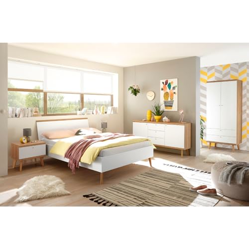 Lomadox Schlafzimmer Jugendzimmer Komplettset im Scandi-Look, weiß matt mit Eiche Riviera Lomadox Schlafzimmer Jugendzimmer Komplettset im Scandi-Look, weiß matt mit Eiche Riviera von Lomadox