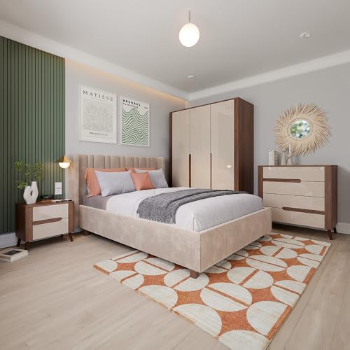 Lomadox Schlafzimmer Komplett Set in beige mit braun, Liegefläche 140x200 cm - Lomadox Schlafzimmer Komplett Set in beige mit braun, Liegefläche 140x200 cm - von Lomadox