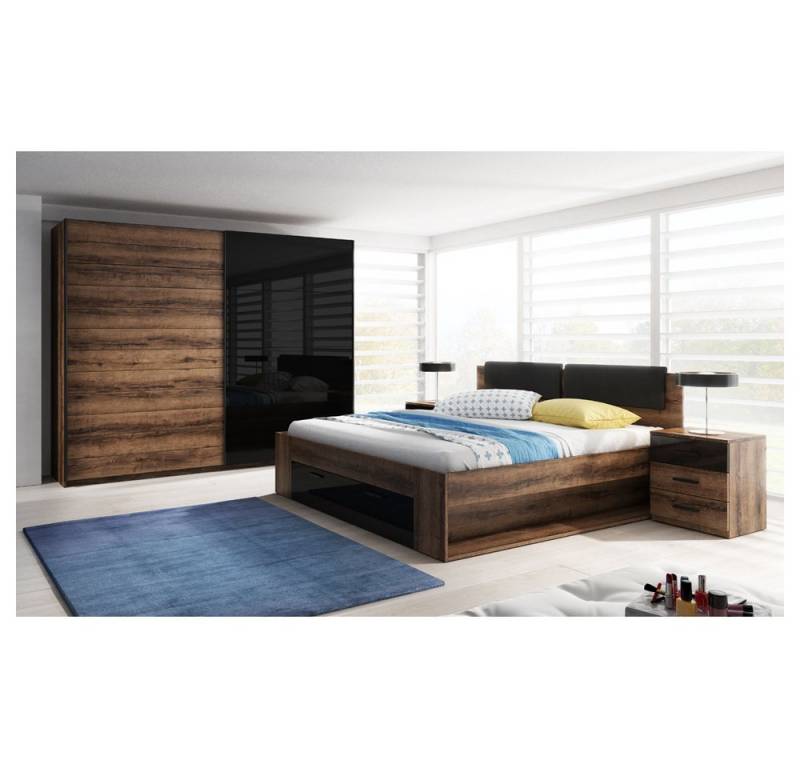 Lomadox Schlafzimmer-Set GRAZ-83, (Spar-Set, 4-tlg), Monastery Eiche Nb. 308/94/205 cm von Lomadox