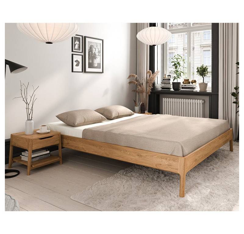 Lomadox Schlafzimmer-Set THORNBURY-165, (Spar-Set, 3-tlg., Bettgestell Nachttische), Schlafraummöbel, Doppelbett 180x200cm, Wildeiche massiv geölt von Lomadox
