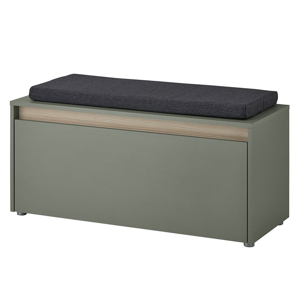 Lomadox Schuhbank CRISP-61, grün mit Eiche Nb., Sitzkissen, 1 Klappe, 100 cm breit, grifflos Lomadox Schuhbank CRISP-61, grün mit Eiche Nb., Sitzkissen, 1 Klappe, 100 cm breit, grifflos von Lomadox