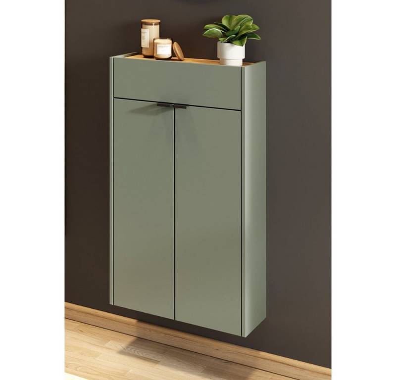 Lomadox Schuhschrank ABERDEEN-01 grün mit Eiche Nb., ideal für schmale Flure, 56/97/22 cm Lomadox Schuhschrank ABERDEEN-01 grün mit Eiche Nb., ideal für schmale Flure, 56/97/22 cm von Lomadox