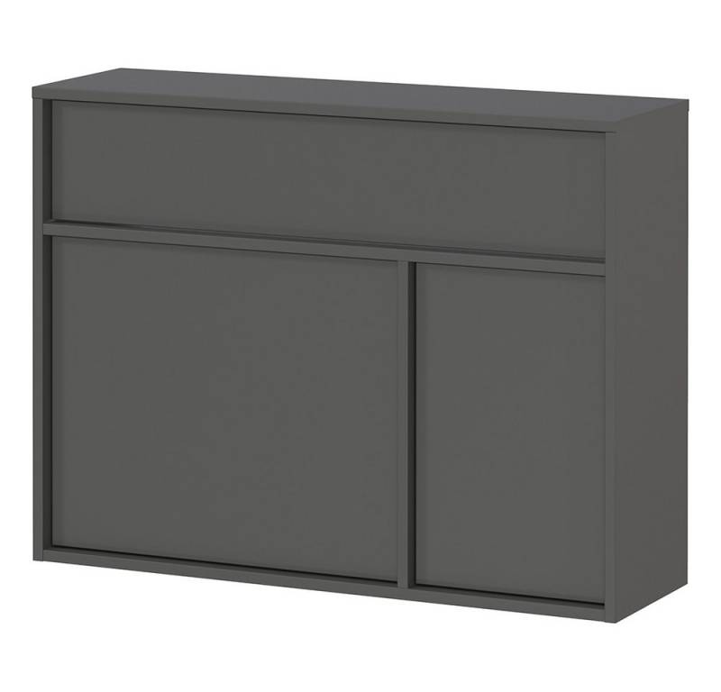 Lomadox Schuhschrank ALLOA-01 in anthrazit, 83 cm breit, geringe Tiefe (25 cm), grifflos von Lomadox