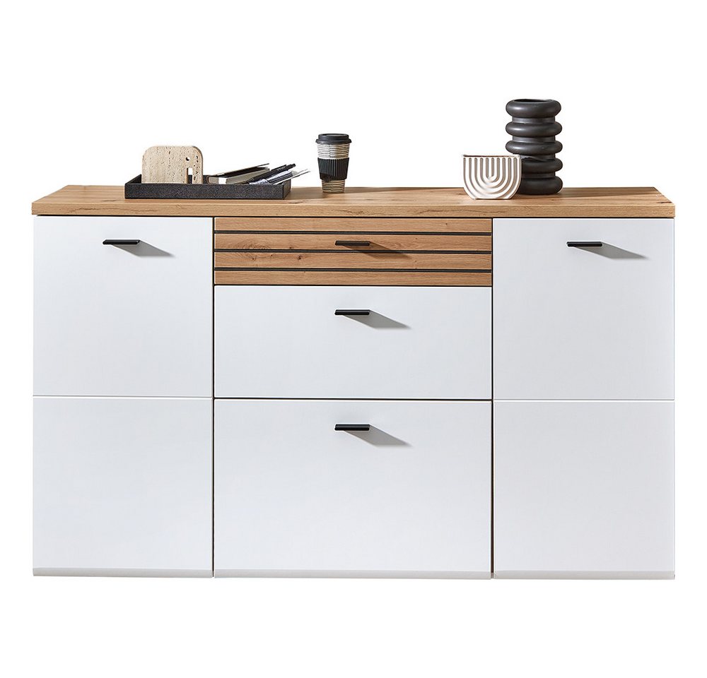 Lomadox Schuhschrank FALLON-55 in weiß und Eiche, wandhängend - montierte Lieferung Lomadox Schuhschrank FALLON-55 in weiß und Eiche, wandhängend - montierte Lieferung von Lomadox