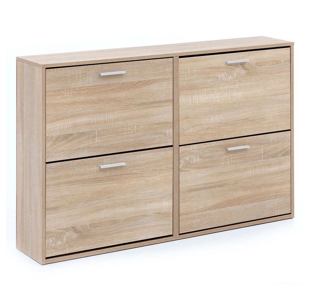 Lomadox Schuhschrank Schuhkommode Flurschrank Ablage in Sonoma Eiche, B/H/T ca. 120/81/24cm Lomadox Schuhschrank Schuhkommode Flurschrank Ablage in Sonoma Eiche, B/H/T ca. 120/81/24cm von Lomadox