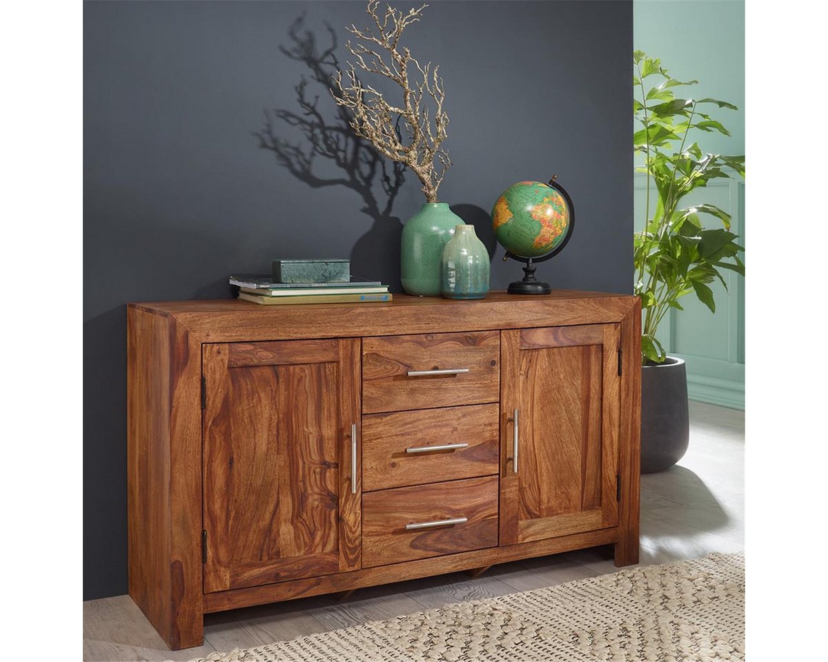 Lomadox Sideboard, braun natur 118/70/40cm von Lomadox