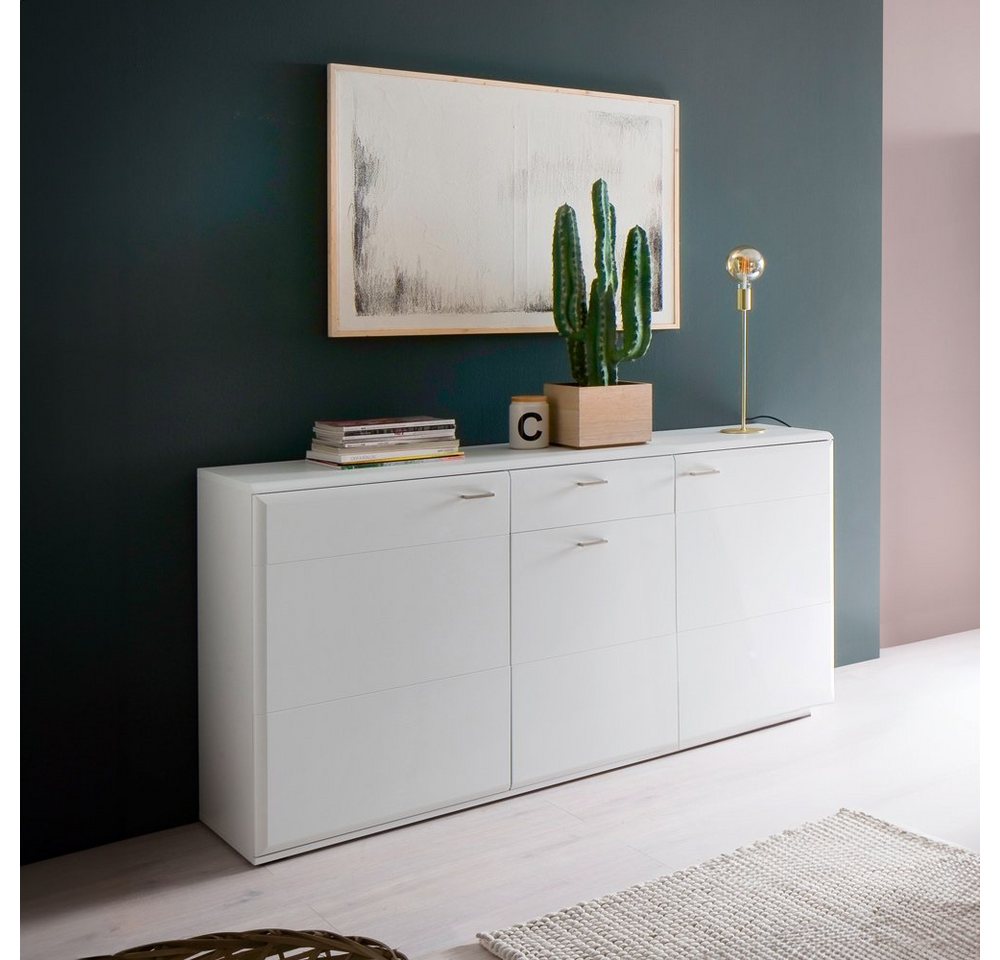 Lomadox Sideboard ALIA-05, montiert, weiß matt, modern, 165 cm, Kommode, Anrichte von Lomadox