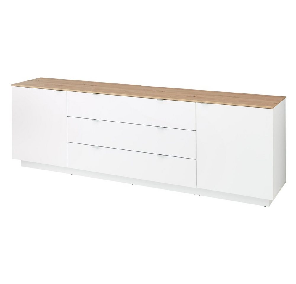 Lomadox Sideboard CUST-36, Fernsehschrank weiß mit Artisan Eiche Breite 240 cm von Lomadox