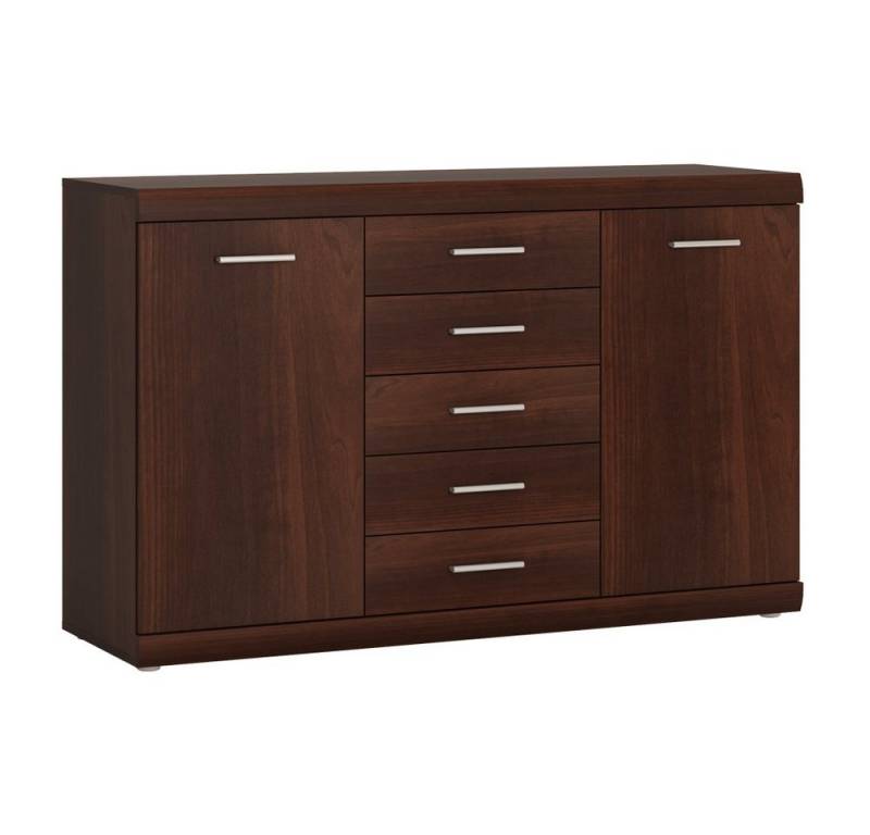 Lomadox Sideboard IMPERIA-129, Kommode Anrichte 140 cm Nussbaum Wohnzimmer braun retro von Lomadox