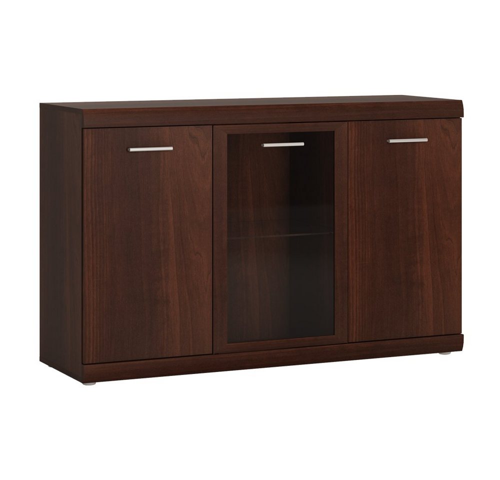 Lomadox Sideboard IMPERIA-129, Kommode Anrichte Vitrine 140 cm Nussbaum Wohnzimmer braun retro Lomadox Sideboard IMPERIA-129, Kommode Anrichte Vitrine 140 cm Nussbaum Wohnzimmer braun retro von Lomadox