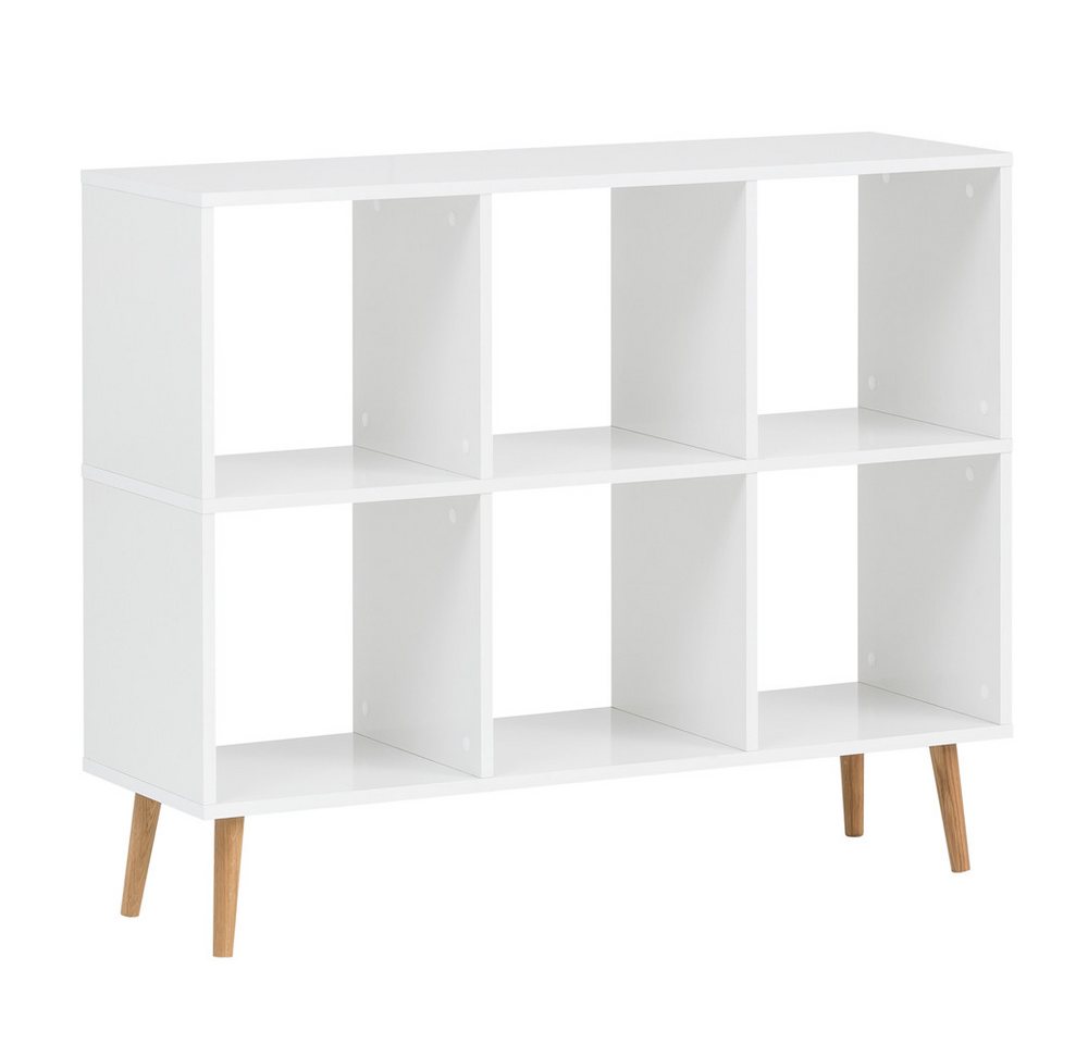 Lomadox Sideboard JASLO-80, Büroschrank Aktenregal Standregal Bücherregal weiß 104,3x85,5x33 cm von Lomadox