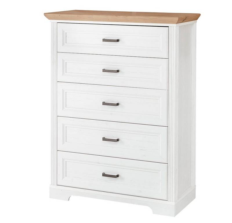 Lomadox Sideboard JÜLICH-36, in Pinie weiß Nb. mit Artisan Eiche Nb. 93/121/41 cm von Lomadox