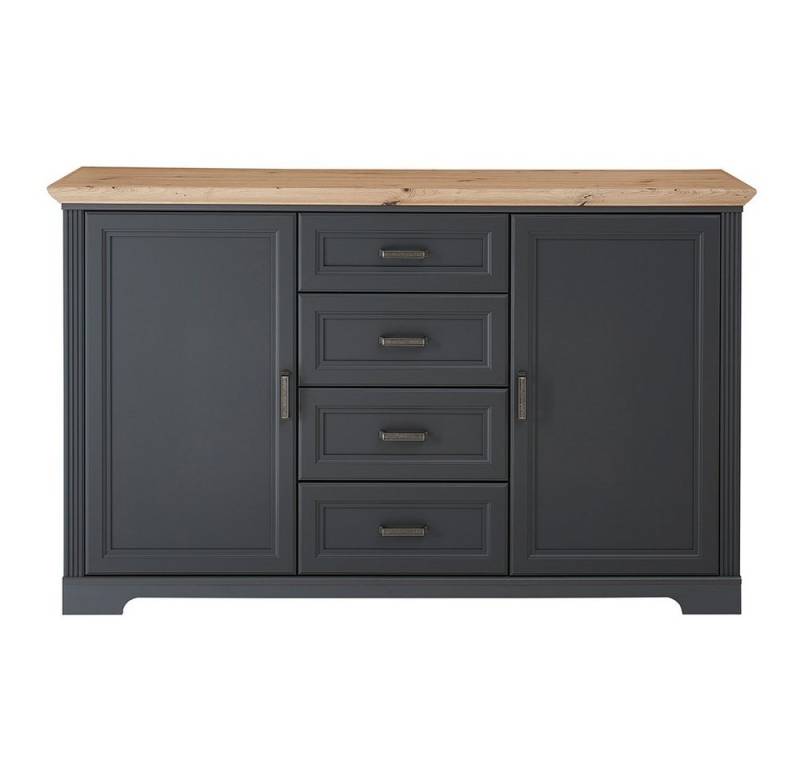 Lomadox Sideboard JÜLICH-36, in graphit mit Artisan Eiche Nb. 165/102/41 cm von Lomadox