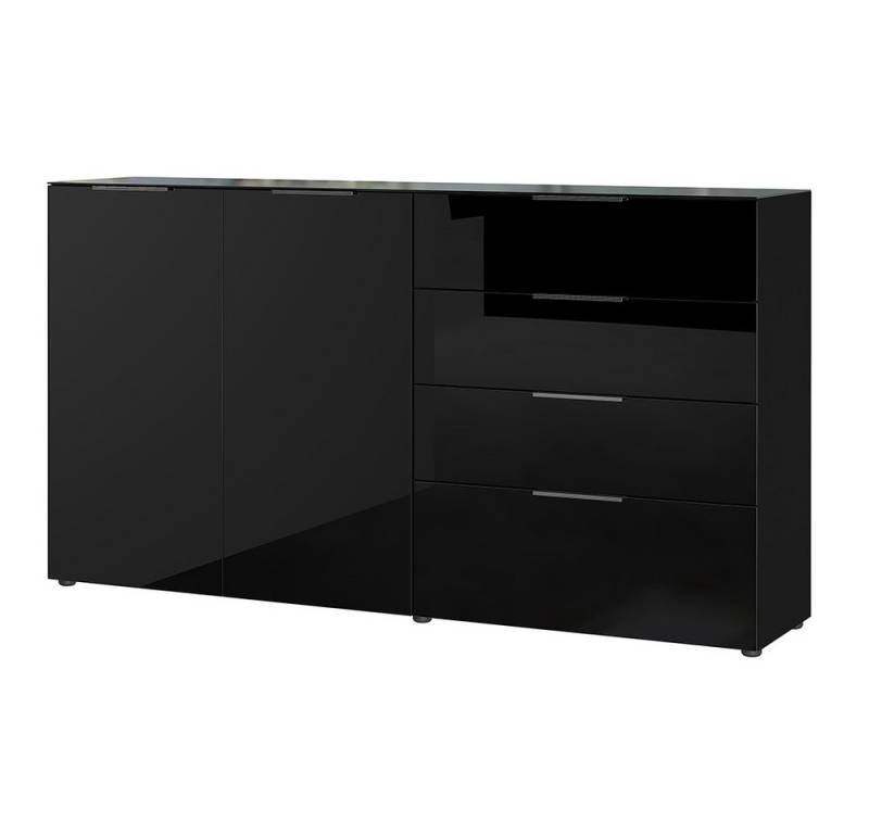 Lomadox Sideboard OXFORD-01, Sideboard Anrichte Kommode in schwarz, B/H/T ca. 184/102/42 cm von Lomadox