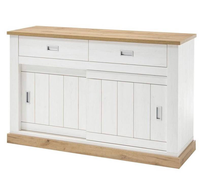 Lomadox Sideboard Osimo-61, OSIMO-61 in Pinie Weiß mit Absetzungen in Wotan Eiche - 150/95/50 cm Lomadox Sideboard Osimo-61, OSIMO-61 in Pinie Weiß mit Absetzungen in Wotan Eiche - 150/95/50 cm von Lomadox