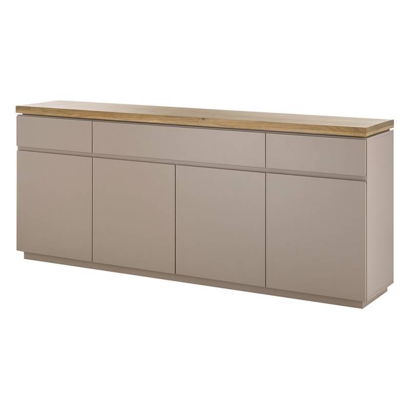 Lomadox Sideboard PALMAS-05, grau Akazie Massivholz Anrichte Kommode 200x85x40 cm von Lomadox