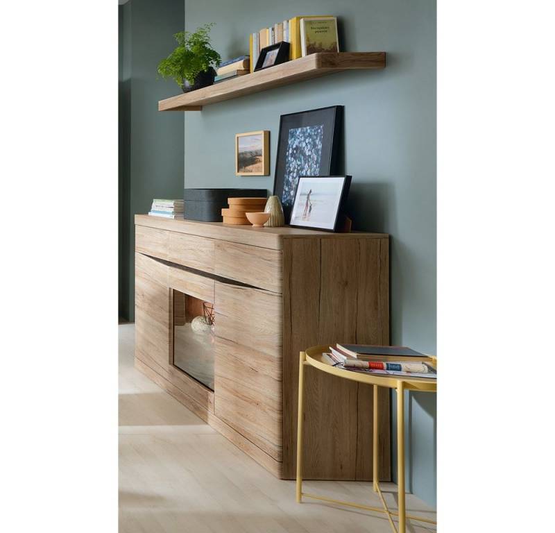Lomadox Wohnzimmer-Set SANFORD-129, (Mega-Spar-Set, 2-St., 2-tlg), San Remo Eiche hell Nb., Sideboard 150 cm inkl. Beleuchtung, Wandboard Lomadox Wohnzimmer-Set SANFORD-129, (Mega-Spar-Set, 2-St., 2-tlg), San Remo Eiche hell Nb., Sideboard 150 cm inkl. Beleuchtung, Wandboard von Lomadox