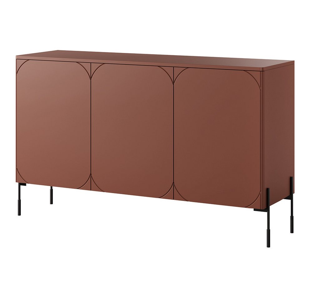 Lomadox Sideboard SPLIT-141, burgunder rot matt 154 cm Metallfüße Push-to-open grifflos Softclose Lomadox Sideboard SPLIT-141, burgunder rot matt 154 cm Metallfüße Push-to-open grifflos Softclose von Lomadox