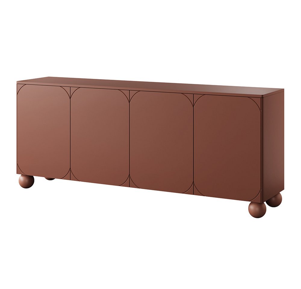 Lomadox Sideboard SPLIT-141, burgunder rot matt 200 cm Kugelfüße grifflos Push-to-open Softclose Lomadox Sideboard SPLIT-141, burgunder rot matt 200 cm Kugelfüße grifflos Push-to-open Softclose von Lomadox