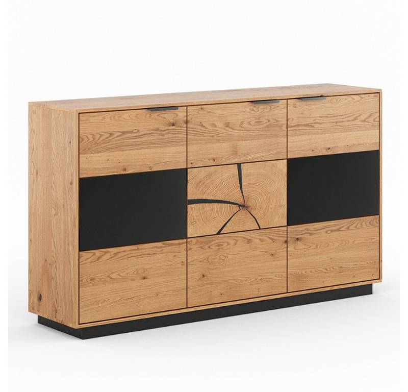 Lomadox Sideboard TIVAT-163, Eiche massiv geölt, 154 cm breit von Lomadox