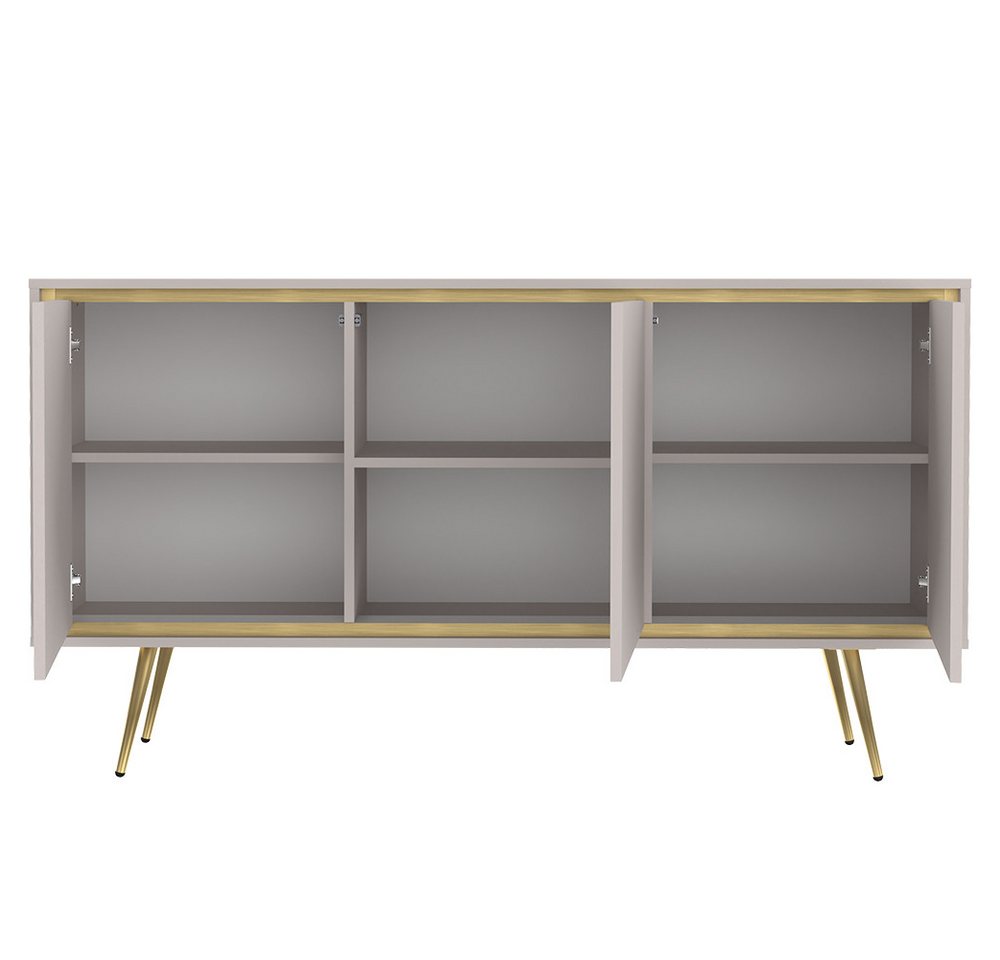 Lomadox Sideboard TRALEE-132, in kaschmir, goldfarbene Akzente, 150cm Breite Lomadox Sideboard TRALEE-132, in kaschmir, goldfarbene Akzente, 150cm Breite von Lomadox