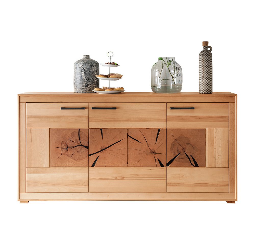 Lomadox Sideboard WINNIPEG-69, Kommode 171cm, Kernbuche massiv geölt, Hirnholz-Details, montiert Lomadox Sideboard WINNIPEG-69, Kommode 171cm, Kernbuche massiv geölt, Hirnholz-Details, montiert von Lomadox