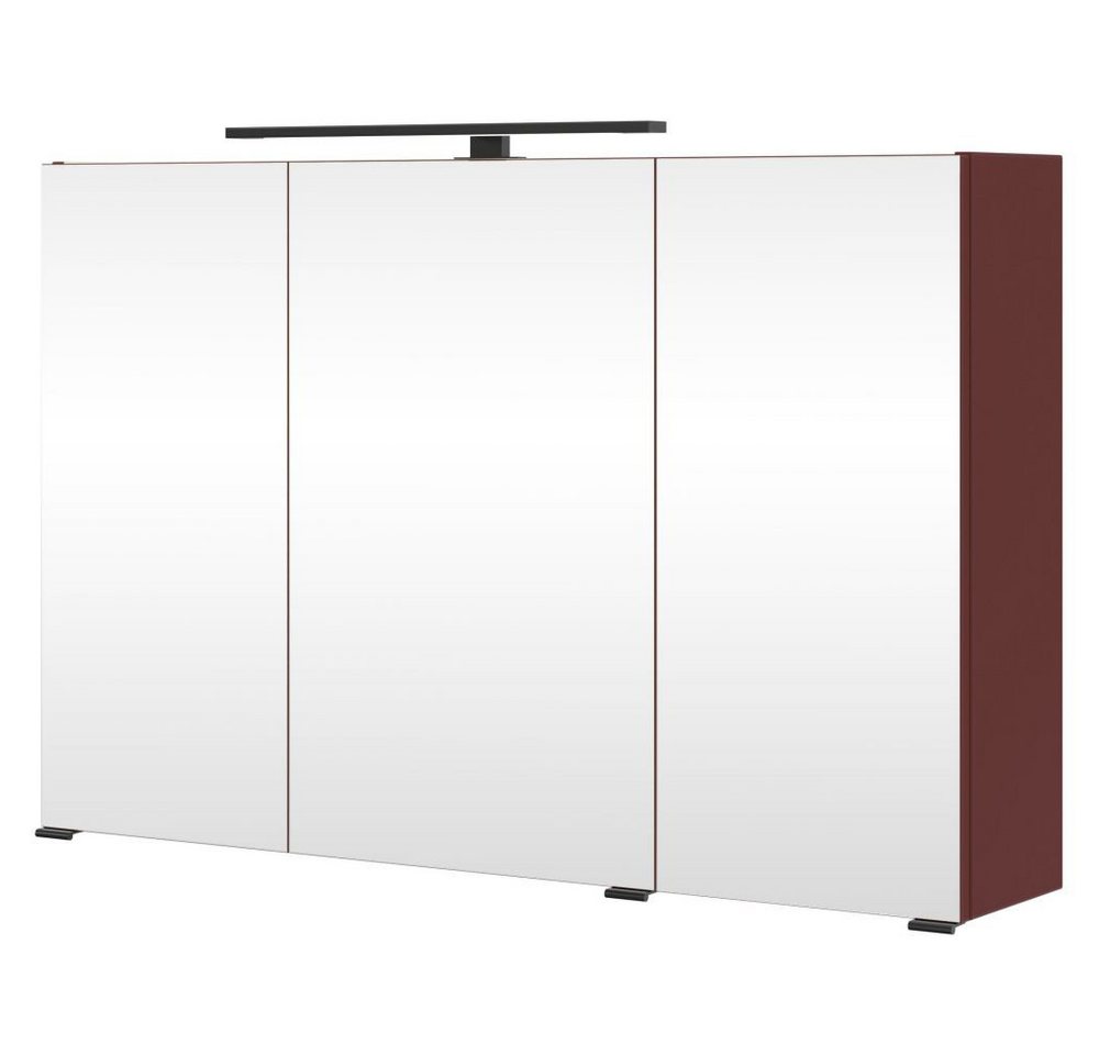 Lomadox Spiegelschrank ATELLA-03 in rot, Aufbauleuche, Schalter und Steckdose, 3-türig, Metallgriff Lomadox Spiegelschrank ATELLA-03 in rot, Aufbauleuche, Schalter und Steckdose, 3-türig, Metallgriff von Lomadox