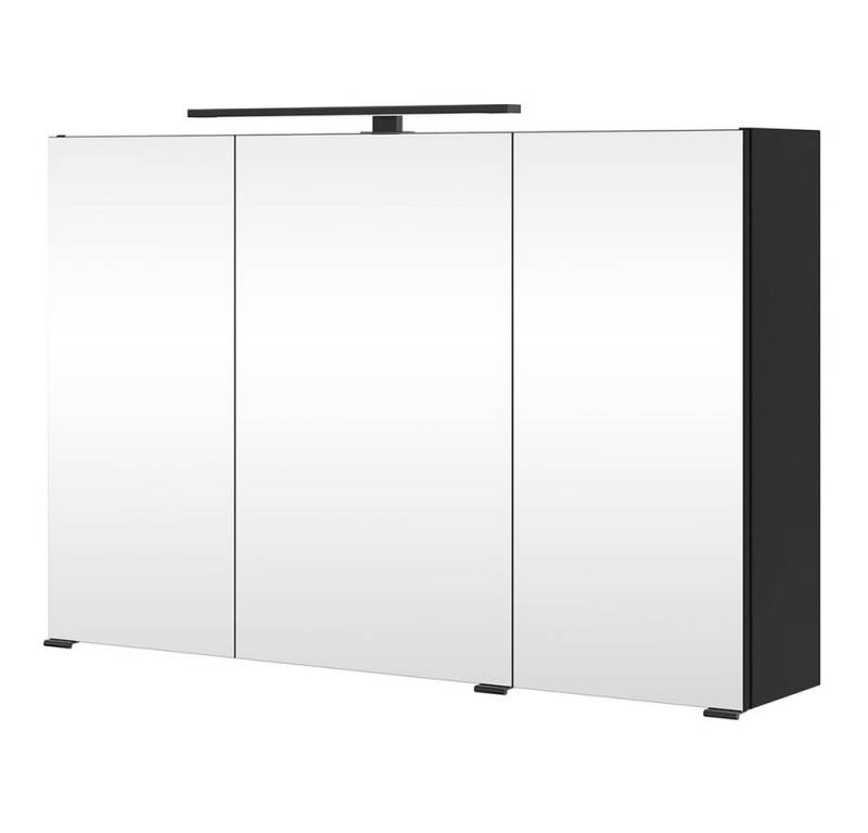 Lomadox Spiegelschrank ATELLA-03 in schwarz, mit LED-Aufbauleuchte, Schalter und Steckdose von Lomadox