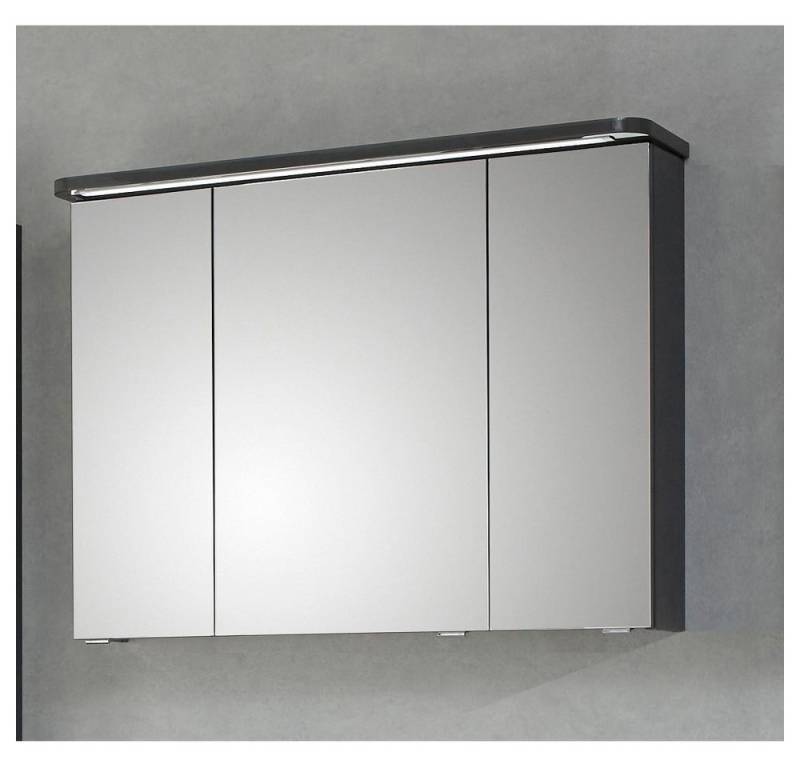 Lomadox Spiegelschrank FES-4005-66 grau lackiert inkl. Steckdose LED & Soft-Close - 90/72,2/17cm von Lomadox