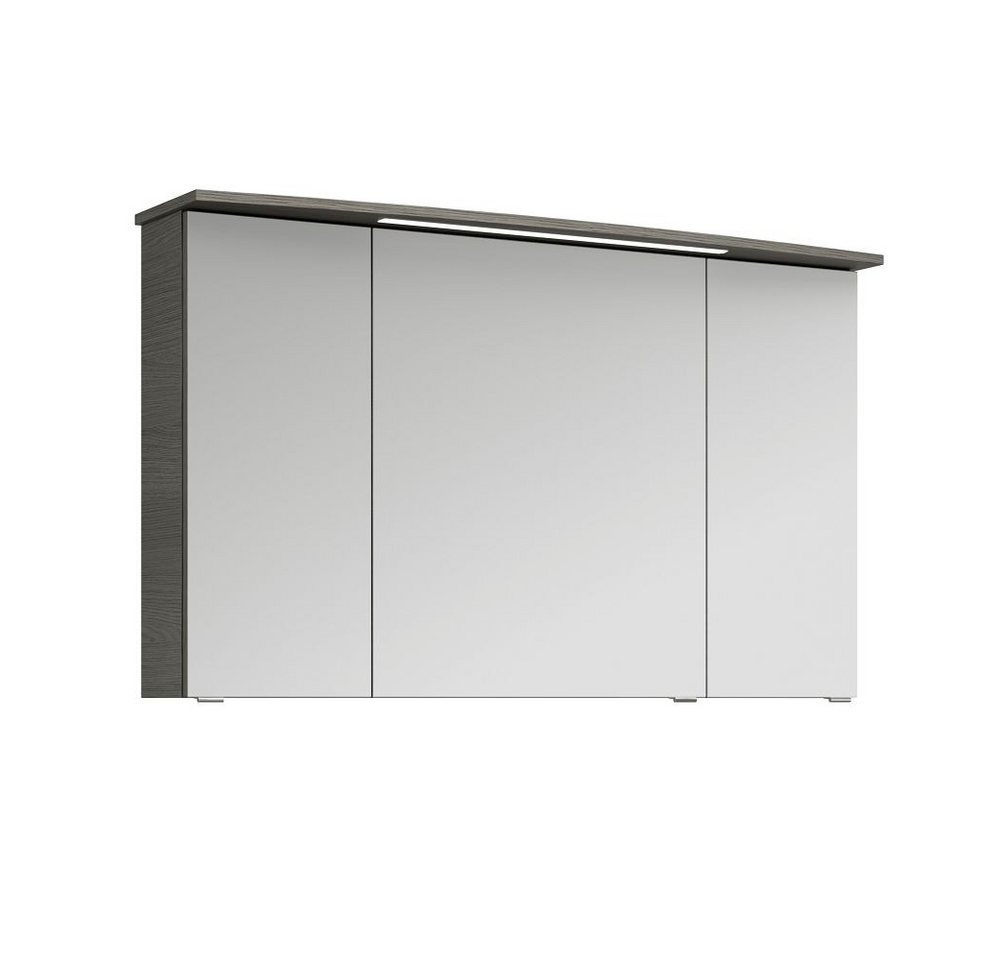 Lomadox Spiegelschrank FES-4010-66 Graphit Struktur quer Nb. inkl. LED - 122/72/27cm von Lomadox