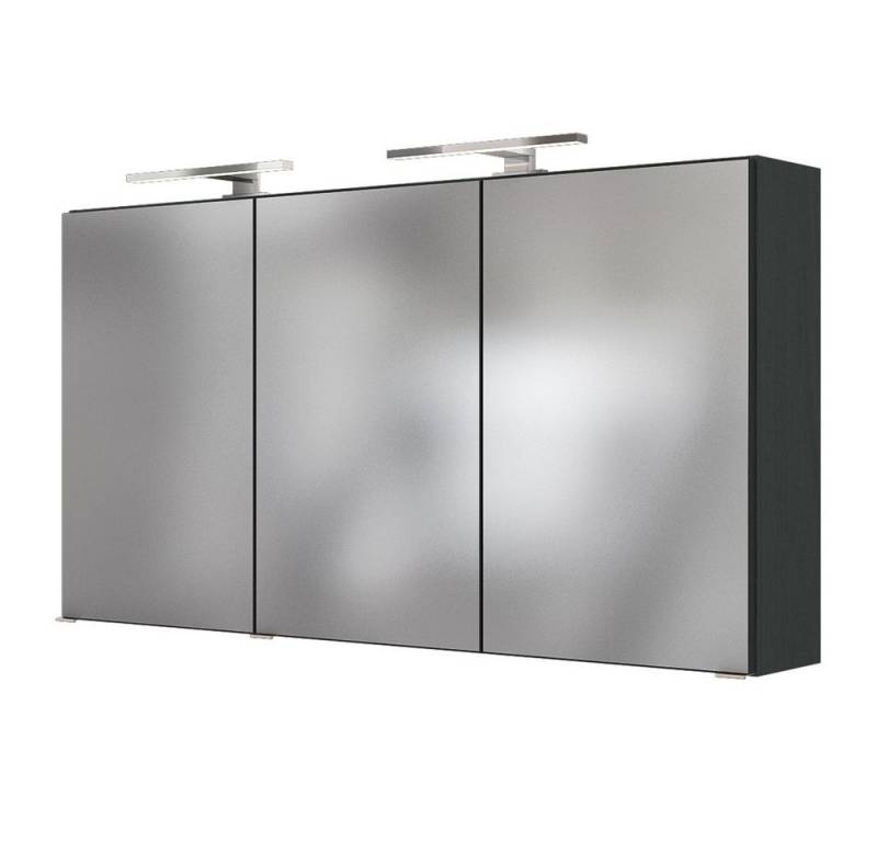 Lomadox Spiegelschrank FLORIDO-03 mit 2x LED-Beleuchtung in graphit B x H x T 120 x 64 x 20 cm von Lomadox