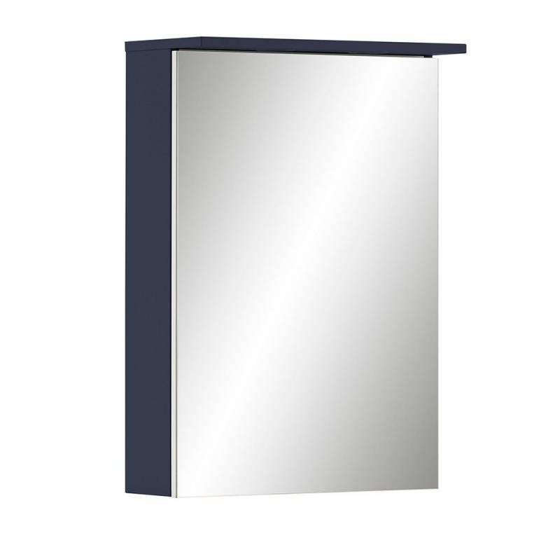 Lomadox Spiegelschrank JONA-80 Badezimmerspiegelschrank blau mit LED beleuchtung, 50cm breit von Lomadox