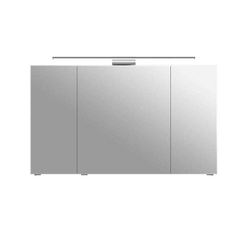 Lomadox Spiegelschrank SOLINGEN-66 Badezimmer Schrank Badschrank weiß Hochglanz, LED Beleuchtung, 120 cm von Lomadox