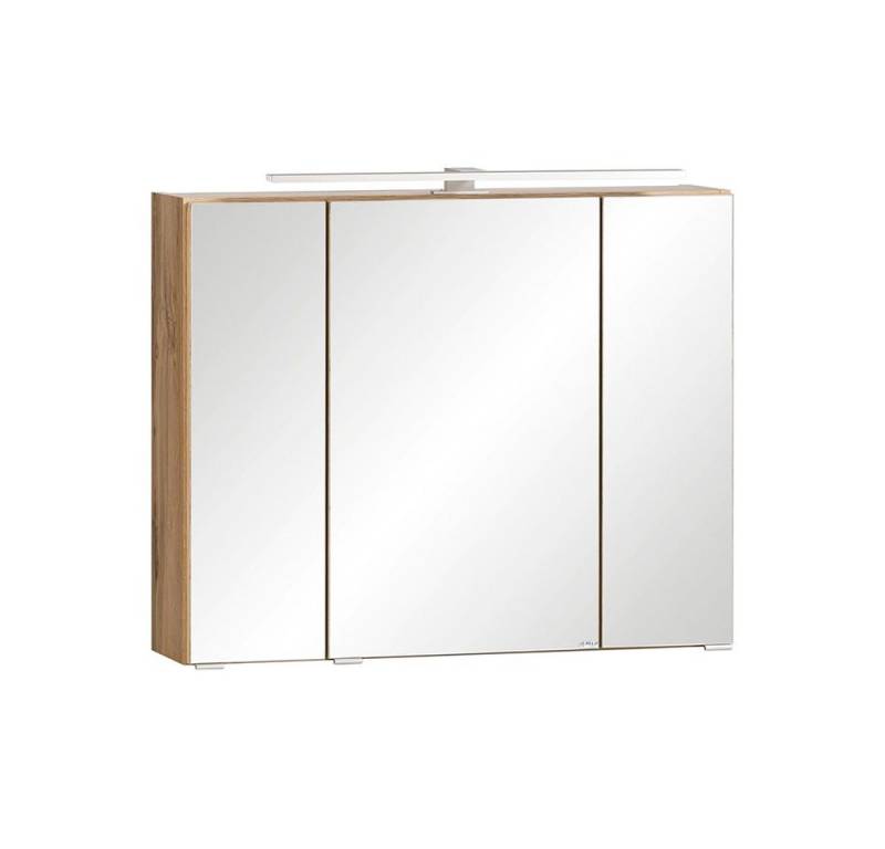 Lomadox Spiegelschrank VASTO-03-WHITE Wotan Eiche Nb. mit weiß matt 80/64/20 cm von Lomadox