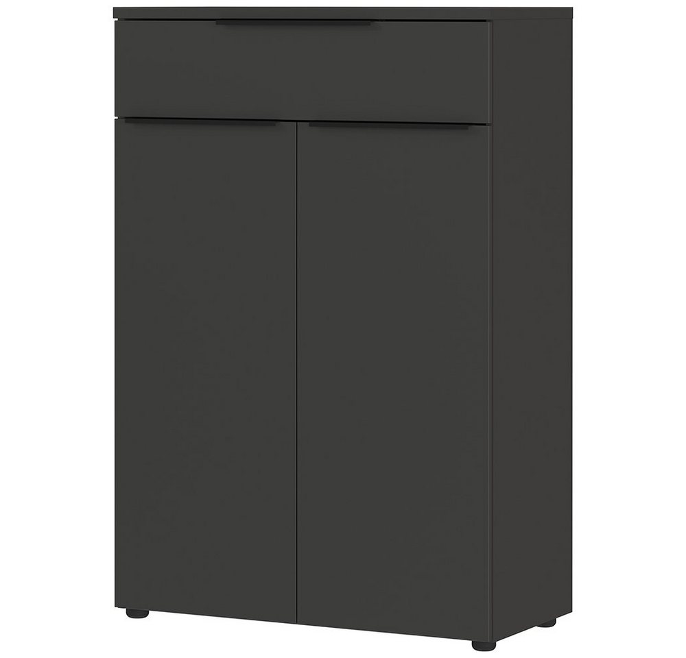 Lomadox Aktenschrank MEMPHIS-01 81cm breit, graphit mit Metallgriffen von Lomadox