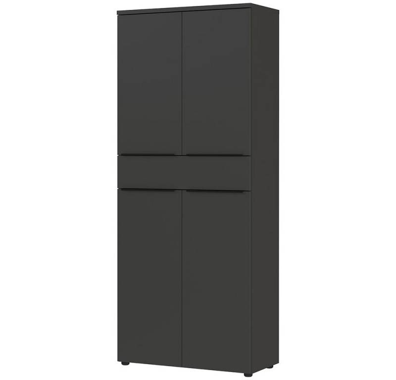 Lomadox Aktenschrank MEMPHIS-01 81cm breit, graphit mit Metallgriffen von Lomadox