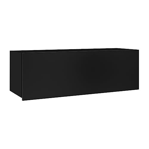 Lomadox Stauraumschrank mit Klappe in schwarz Hochglanz, B/H/T ca. 105/35/32 cm von Lomadox