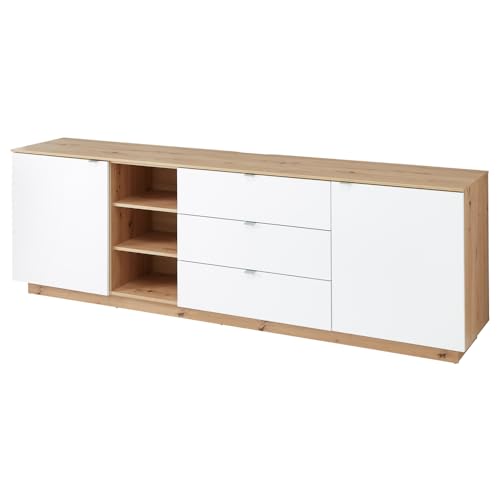 Lomadox TV-Sideboard Fernsehschrank Artisan Eiche mit weiß, Breite 240 cm. modern von Lomadox