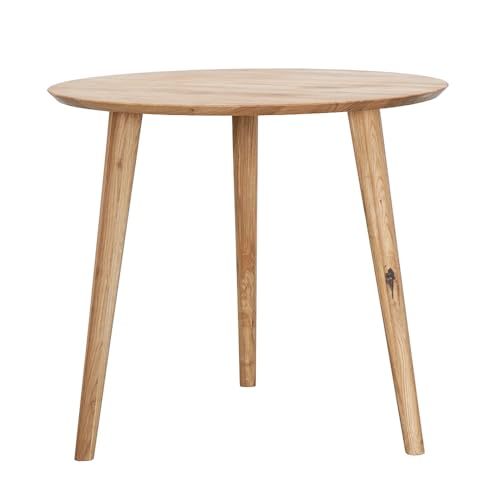 Lomadox Tisch Esstisch rund, 75cm Durchmesser, Wildeiche massiv geölt, Massivholz von Lomadox