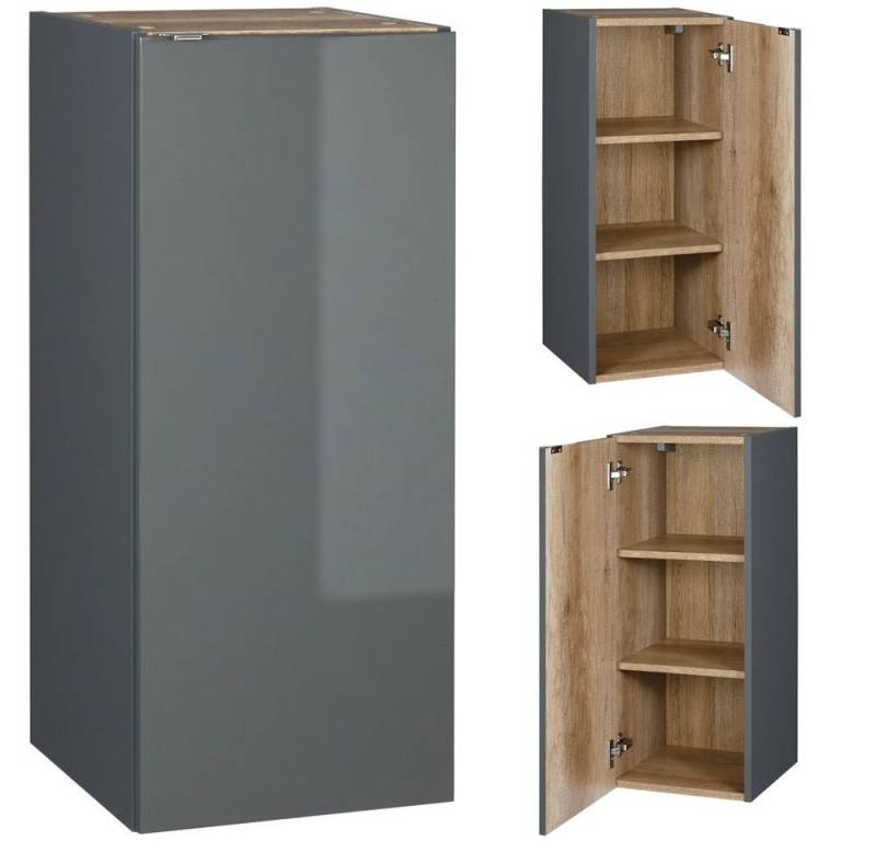 Lomadox Unterschrank AMARILLO-147-GREY Hochglanz grau, Wotan Eiche, 3 Fächer, B/H/T 35,0/80,0/35,2 cm Lomadox Unterschrank AMARILLO-147-GREY Hochglanz grau, Wotan Eiche, 3 Fächer, B/H/T 35,0/80,0/35,2 cm von Lomadox