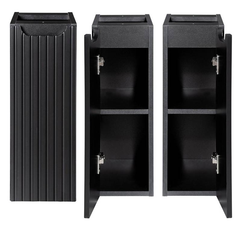 Lomadox Unterschrank NEWPORT-56-BLACK 20cm, Badmöbel Unterschrank schwarz gerillte grifflos Lomadox Unterschrank NEWPORT-56-BLACK 20cm, Badmöbel Unterschrank schwarz gerillte grifflos von Lomadox