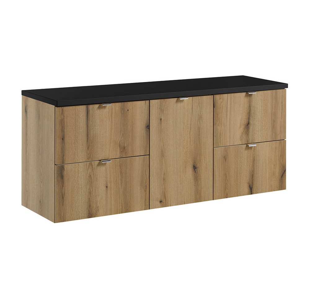 Lomadox Unterschrank NEWPORT-56-OAK Waschtischunterschrank, 140cm, Eiche und schwarz Lomadox Unterschrank NEWPORT-56-OAK Waschtischunterschrank, 140cm, Eiche und schwarz von Lomadox