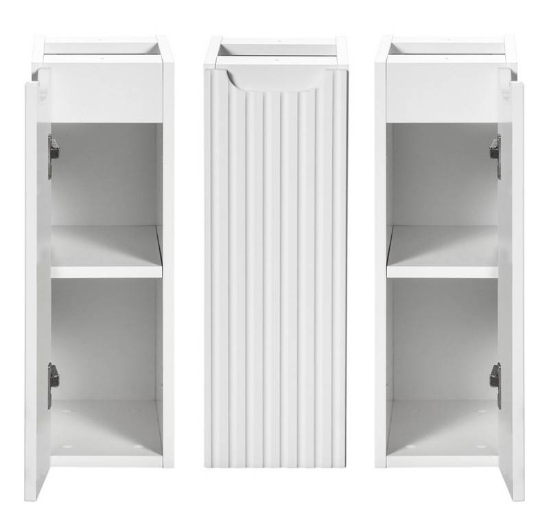 Lomadox Unterschrank NEWPORT-56-WHITE weiß mit gerillter Front, ca. 20/57/39cm von Lomadox
